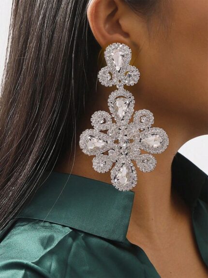 MJ Exaggerated Floral Dangle Earrings