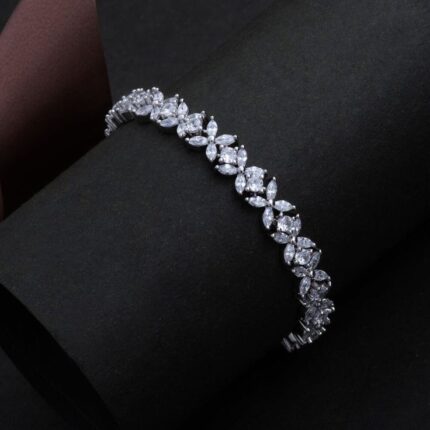 MJ Royal Blossom Marquise Crystal Tennis Bracelet for Women