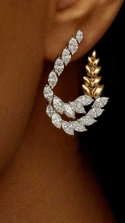 MJ Brilliant Marquise Cut Lab Diamond Earrings