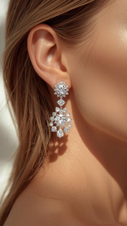 Diamond Hoop Earrings