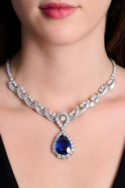 MJ Important Sapphire & Diamond Necklace