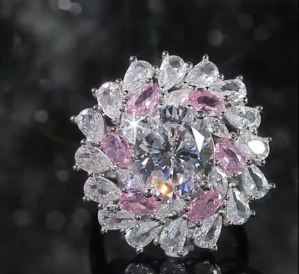 Luxury Full Diamond Flower Ring 