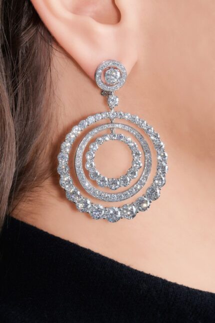 Diamond Pendant Earrings