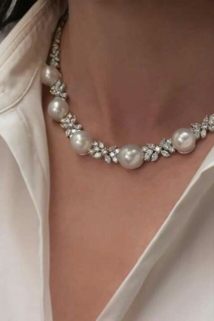 Pearl & Lab-Grown Diamond Necklace