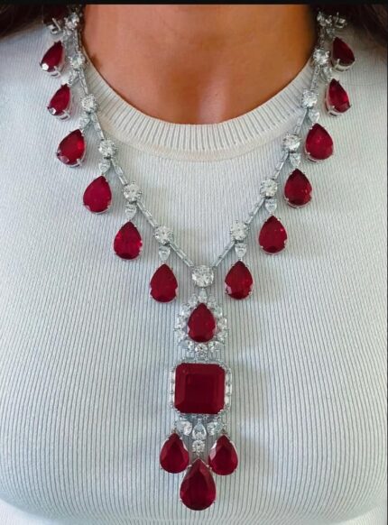 MJ Ruby Necklace – Premium Red Diamond Jewelry