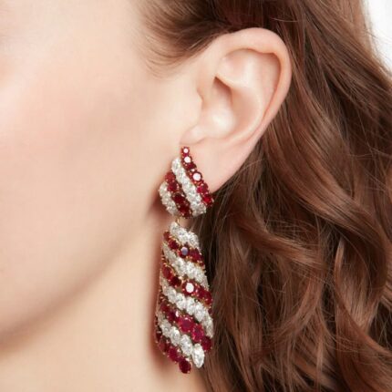 Ruby & Diamond Earrings