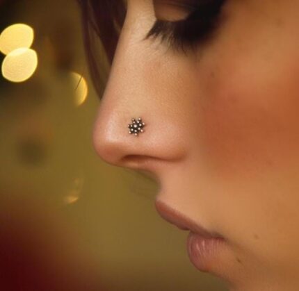 MJ Marukh's jewels – Mandala Nose Stud | Minimal Tribal-Inspired Nose Pin