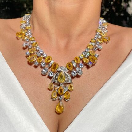 Luxury Yellow Diamond Necklace